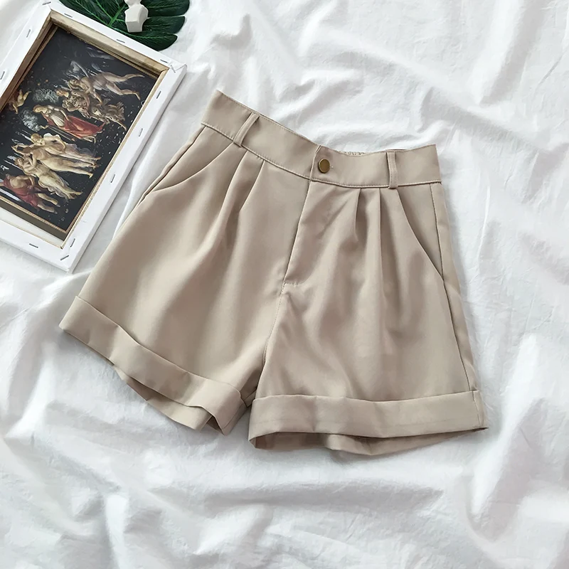 High Waisted Shorts Women Simple 