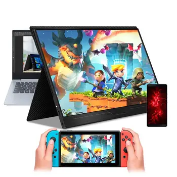 

15.6inch portable monitor 1080p ips screen Ultra-Slim gaming monitor with usb c typec hdmi for mac switch xbox ps4 phone laptop