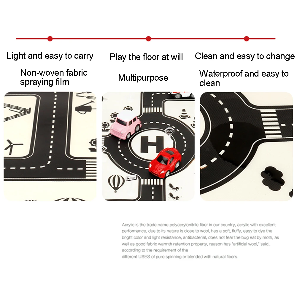 8 игровой коврик 3x59 см, детский автомобильный ковер для городской дороги, дорожные знаки, блоки, обучающая игрушка, игровой центр для детей