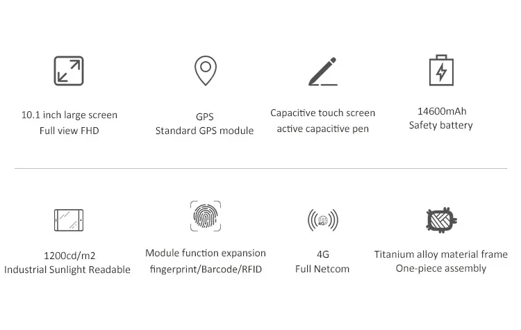 original KT101 Rugged Android 10.0 Tablet PC Waterproof slim Sunlight Readable 10.1 Inch Octa Core 8GB RAM 128GB ROM 4G LTE GPS best graphic tablet