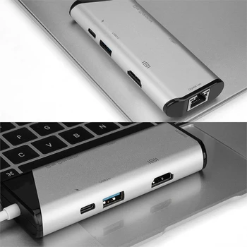 

SOHOKDA USB C HUB USB to Multi HDMI USB 3.0 RJ45 Carder Reader OTG Adapter USB Splitter for MacBook Pro Air USB Dock Type C HUB