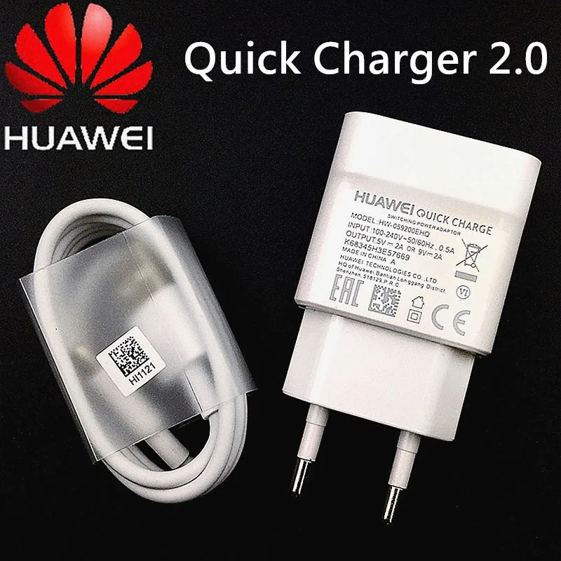 Оригинальное зарядное устройство Huawei P30 Lite 9 В/2 А адаптер быстрой зарядки USB C