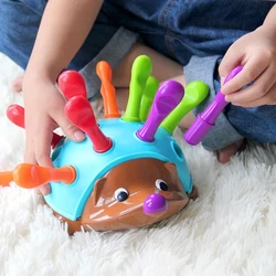 Jouets d'apprentissage Montessori pour bébés, développement sensoriel éducatif pour tout petits, développement de la motricité Fine en forme de hérisson 