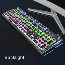 Проводная Механическая игровая клавиатура с 104 клавишами для геймеров с 9 световым эффектом DQ-Drop