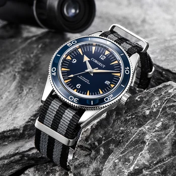 

New Corgeut Luxus Marke Seepferdchen Mechanische Uhr Männer Automatische Sport Watch men Design Leder Mechanische Handgelenk