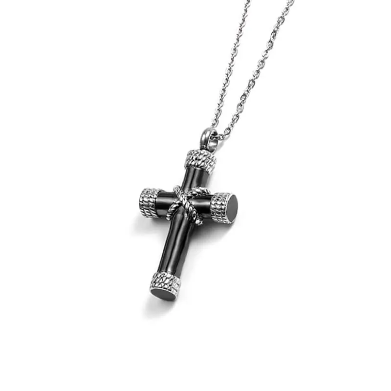 ZFVB крыло крест ожерелье для праха Keepsake ювелирные изделия из нержавеющей стали