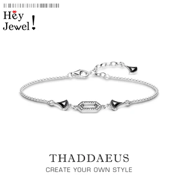 

Asian Ornament Link Chain Bracelet For Women 925 Sterling Silver Geometric Rigour Gift Fit Charm Body Jewelry Party Gifts