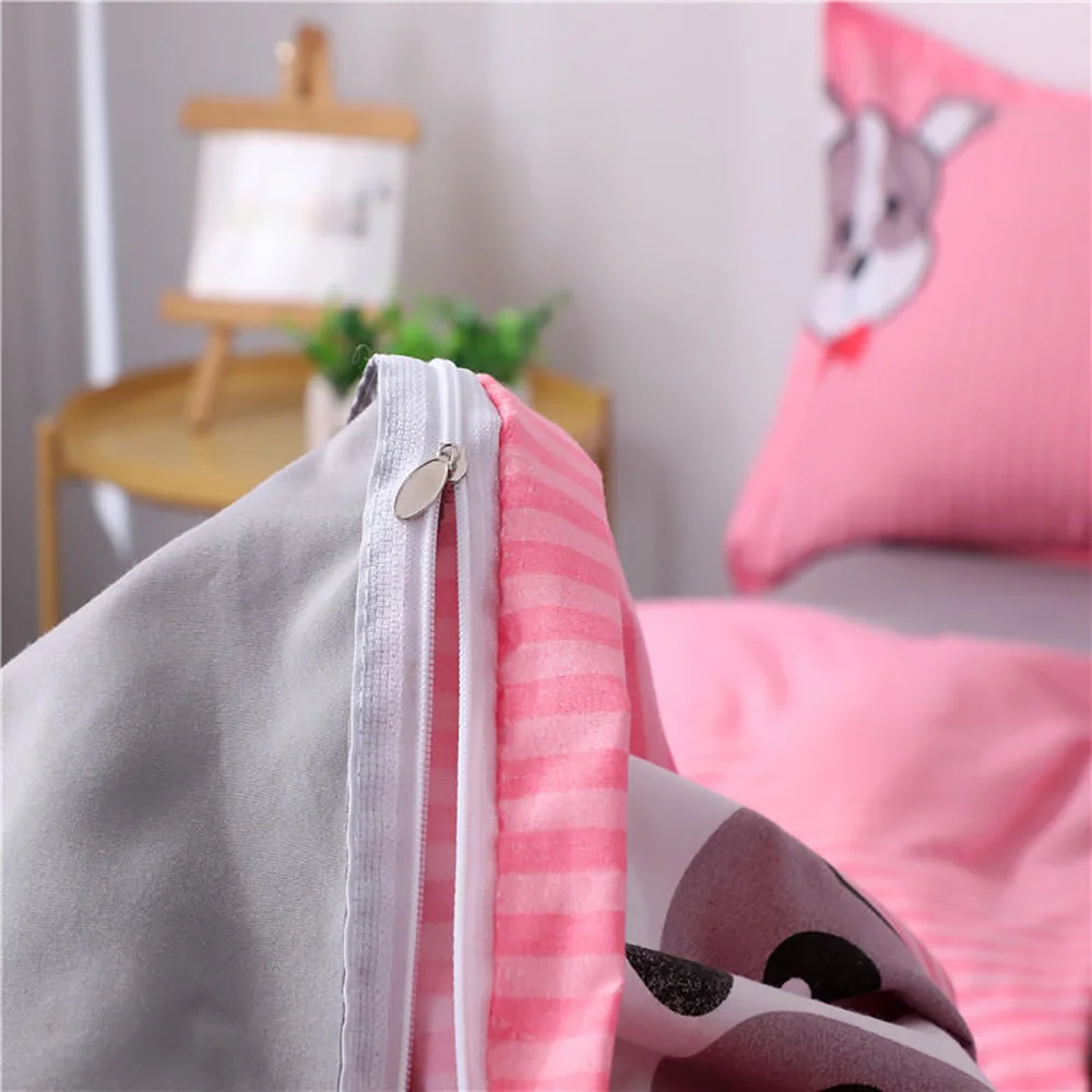Thumпостельные принадлежности цветочный Комплект постельного белья для девочек художественный удобный пододеяльник розовый Королева Король Полный Твин одиночный уникальный дизайн постельный комплект