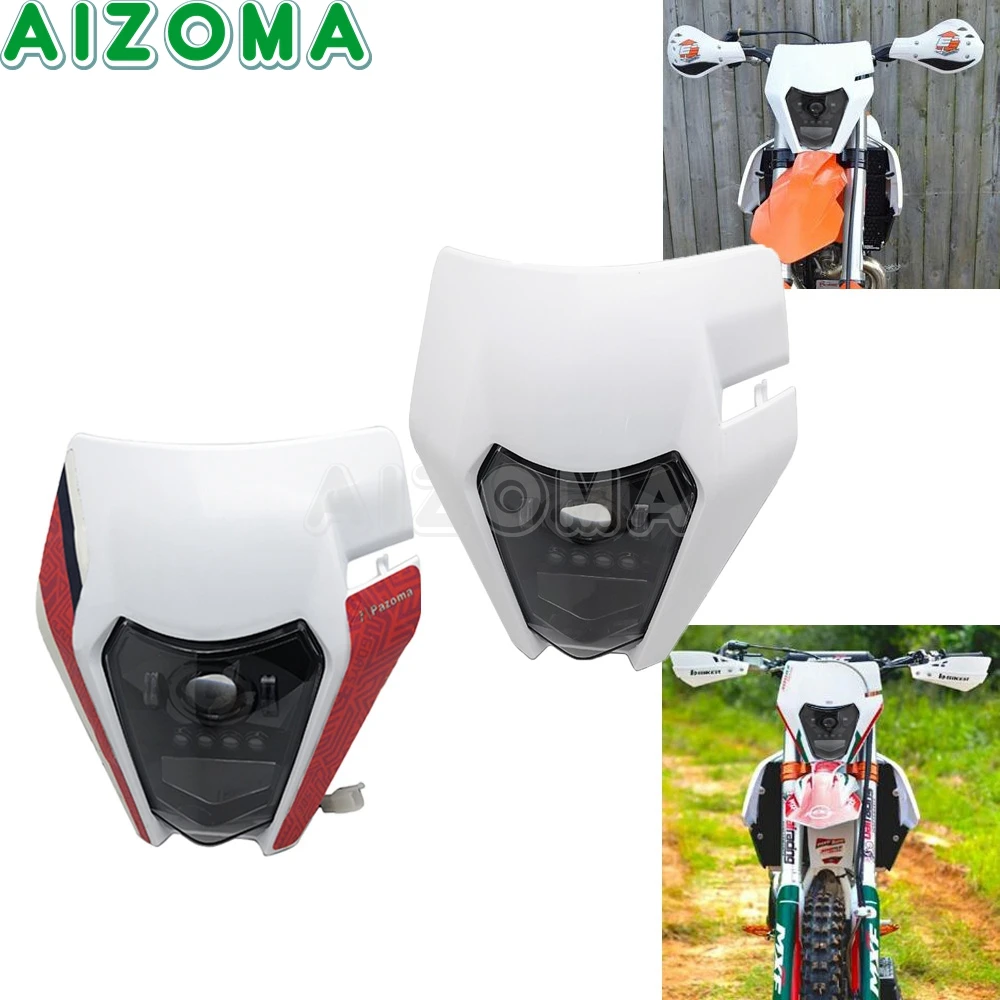 Мотокросс светодиодные фары обтекатель для Yamaha 125 150 200 300 350 690 EXC XC F W SMR ТПИ шесть