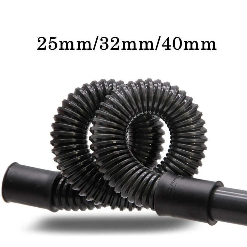 

1pc 25/32/40mm Fish Tank Hose 0.3/0.5/1m Length EVA Corrugated Pipe for Water Pump Connection Any Bending