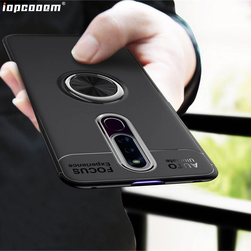 oppo A9 Case For OPPO F11 Pro Fashion business With finger ring Magnetism Holder Phone Back Cover OPPOF11 Coque | Мобильные телефоны