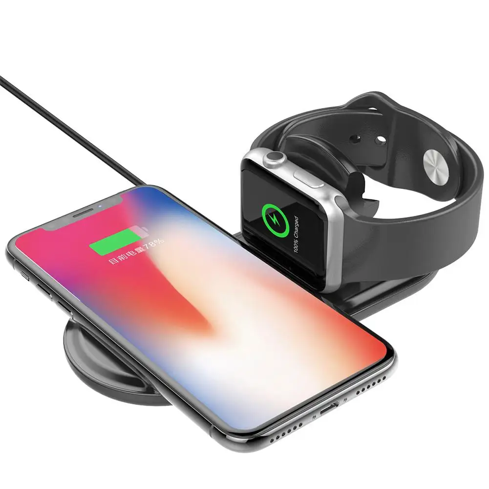 TWISTER. CK 2 в 1 беспроводной QI зарядное устройство для быстрой зарядки для IWatch 3 2 QI зарядное устройство для Sumsang S9 S8 для IPhone 8Plus X