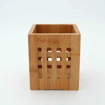 

Bamboo Chopsticks Holder Holey Cutlery Organizer Tableware Drying Canister Kitchen Utensil Storage Bucket