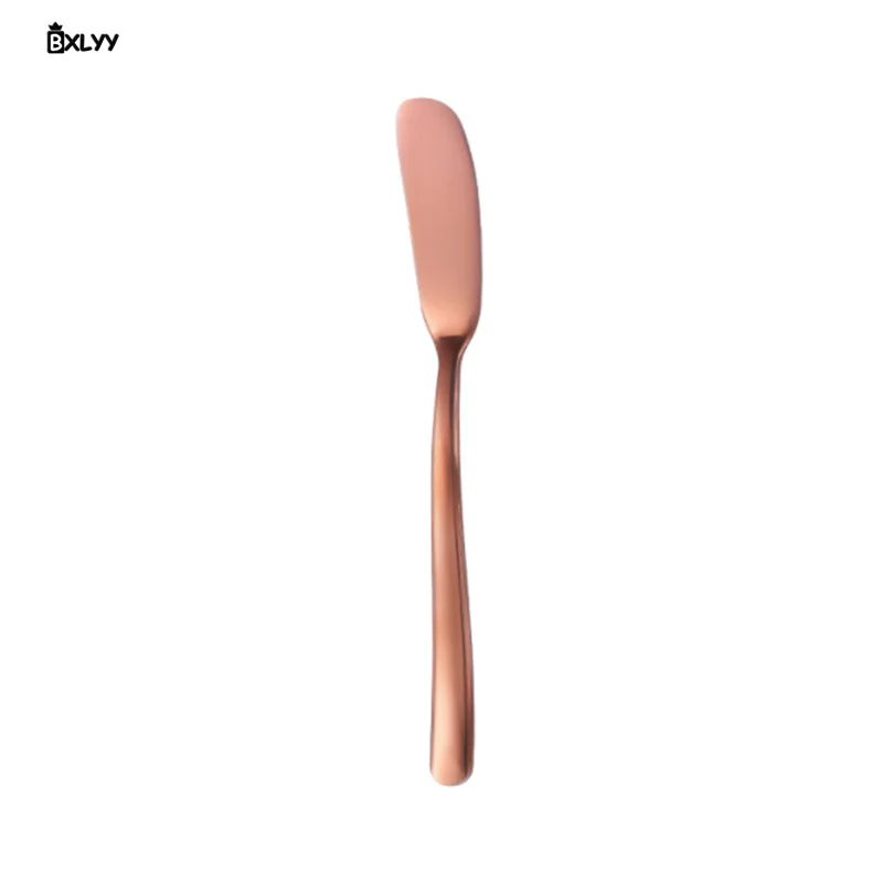 Rose gold BXLYY нержавеющая сталь 304 Западный нож для сыра хлеб нож для джема кухонные принадлежности гаджет нож для масла посуда домашний декор. 7z - Цвет: Rose gold
