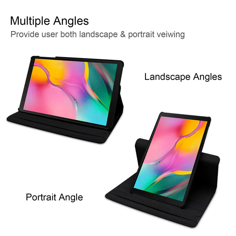 T550 360 Rotating Case for Samsung Galaxy Tab A 10.1 2019 T510/T530 S5E 10.5 T720 T590 T580 T560 T290 S6 Lite 10.4 P610 Cover-1
