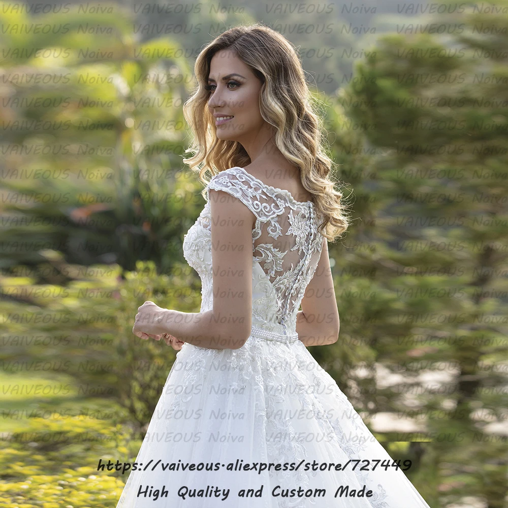 Vestido de Noiva платье невесты Сексуальные Длинные свадебные платья Роскошные жемчужины кружева свадебное платье в стиле бохо Robe de Mariee Vestido Casamento