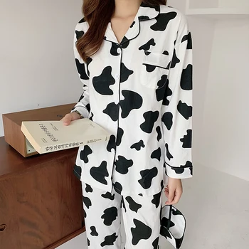 

XIZOU Women Pajamas Sets Lovely Wear Leisure Clothes Personality Autumn Long Sleeved Women Pajamas for Women Pyjamas Sets