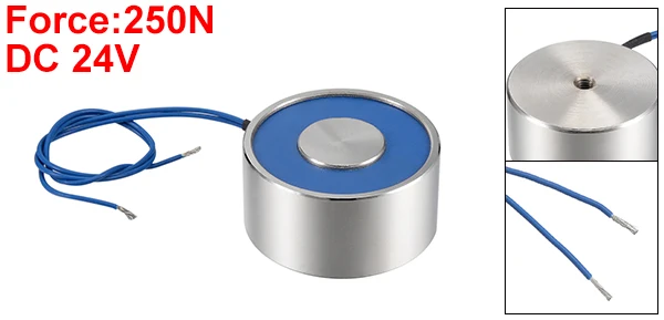 DC 24V 250N Uxcell 400N присасывательный диск электромагнитный подъемник с использованием электромагнита DC 12 V/24 V - Цвет: DC 24V 250N