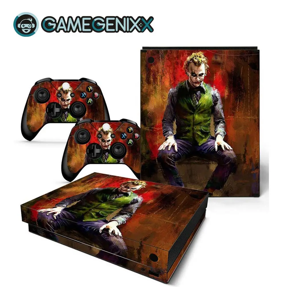 Защитная Наклейка GAMEGENIXX для Xbox One X и 2 контроллера-The Joker