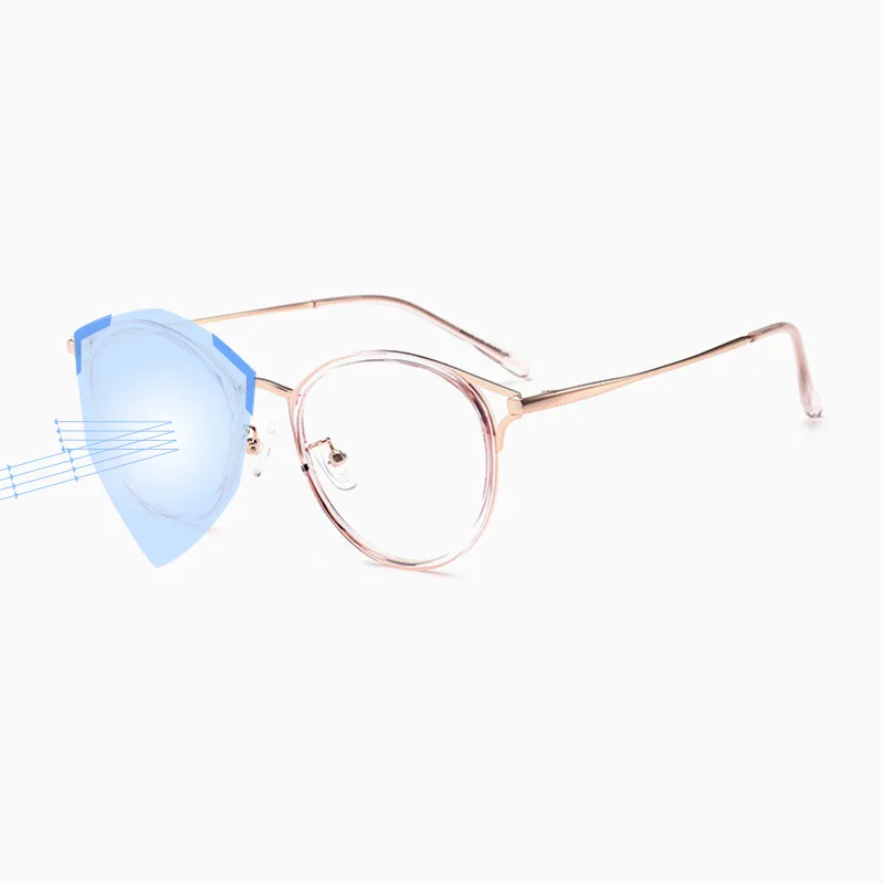 C39 blue light Новинка, ретро очки, оправа, женские личностные модели, близорукость, оправа, металл, полный глаз, очки, оправа для женщин, прозрачные линзы, оптические очки - Цвет оправы: C39 blue light