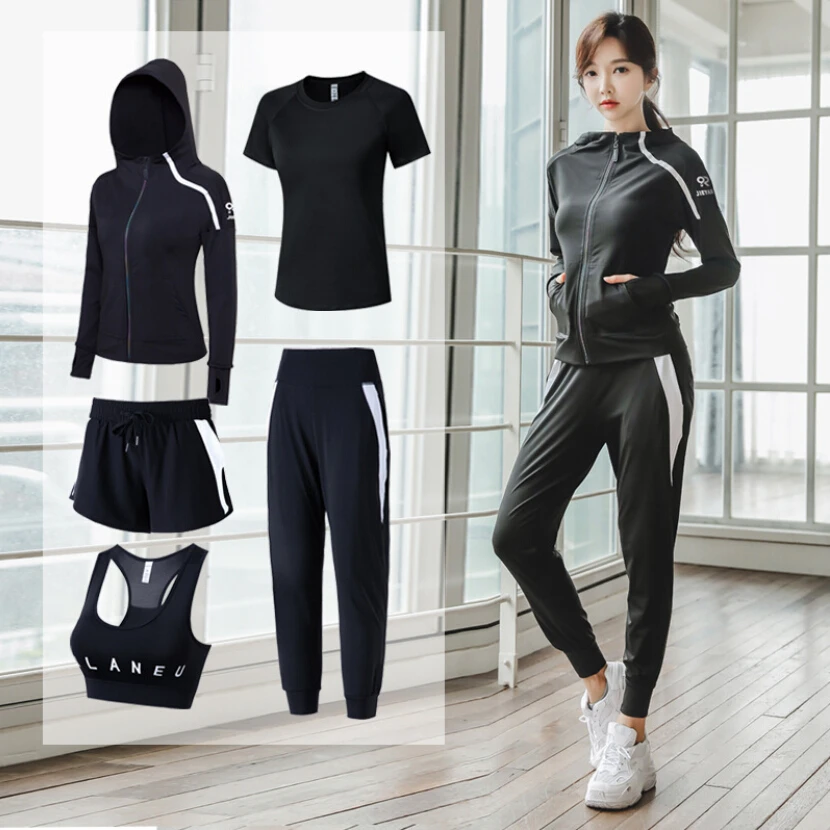 Workout Clothes Plus Size Women  Yoga Coats+bra+t Shirt+shorts+pants - Plus  Size - Aliexpress