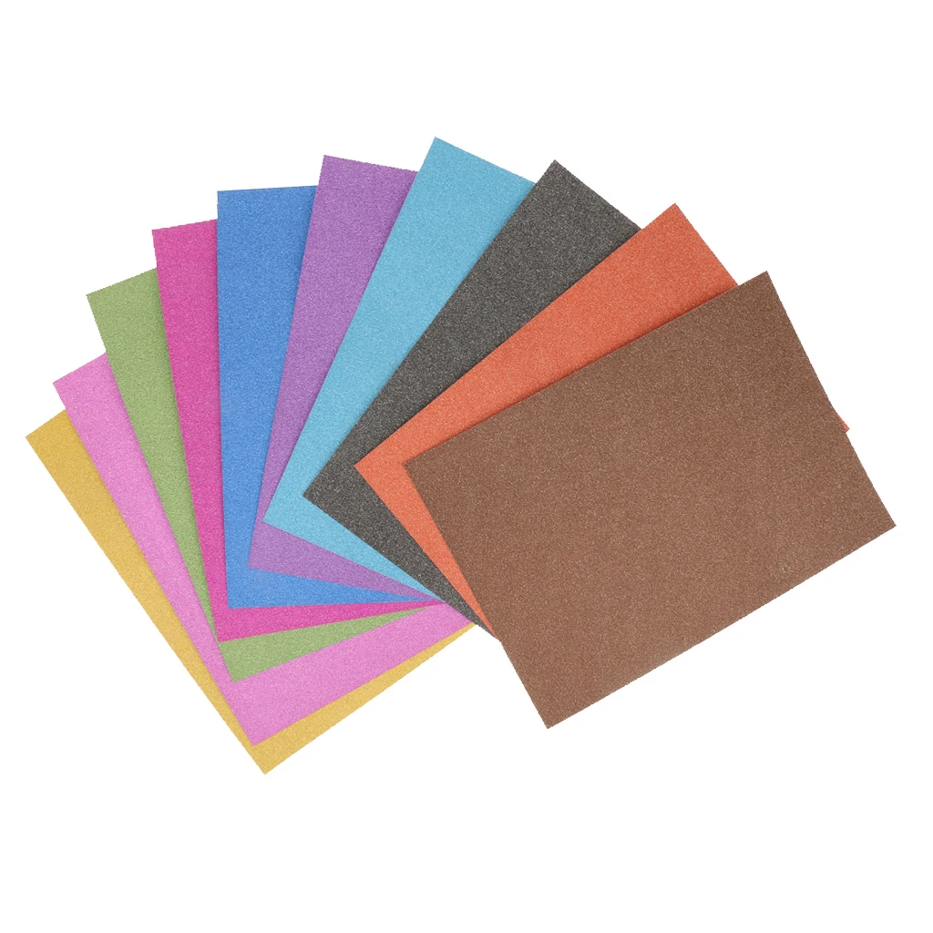 10Sheets/Pack Art Crafts Card Making Paper Glitter Cardstock Paper
