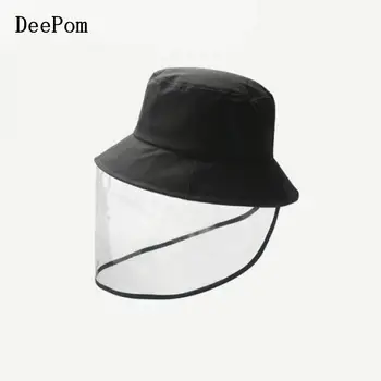 

DeePom Bucket Hat With Anti Eye Bucket Hat Anti-pollen Anti-saliva Cover Full Face Caps Safety Hat