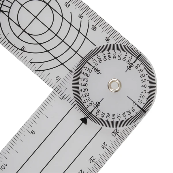

Goniometer Angle Medical Spinal Ruler Userful Multi-Ruler Professional 360 Degree Measuring Tool Spinals Goniometer Protractors