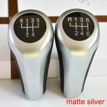 

Chrome 5 6 Speed ABS+Real Leather Gear Shift Knob For BMW 1 3 5 6 Series E30 E32 E34 E36 E38 E39 E46 E53 E60 E63 E83 E84 E87