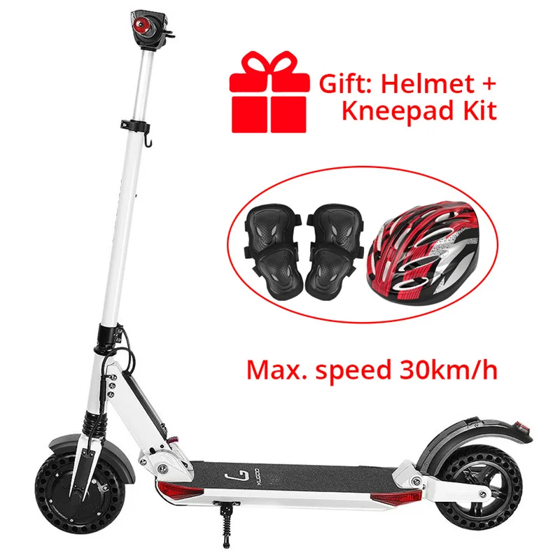 Max 30kmh white Складной 350 Вт Электрический скутер KUGOO S1 Профессиональный скоростной скутер ЖК-дисплей экран 30 км 3 скоростной режим 8 ''сотовая Взрывозащищенная шина - Цвет: Max 30kmh white