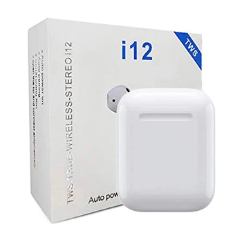 

i12 TWS Bluetooth 5.0 Wireless Earbuds Bluetooth Headphones with Deep Bass HiFi Stereo Sound Built-in Mic Earphones