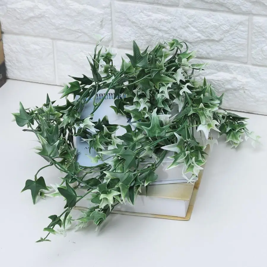 Искусственные растения для дома Свадебные украшения зеленое растение Плющ лист искусственный цветок пластиковая гирлянда лоза искусственные цветы