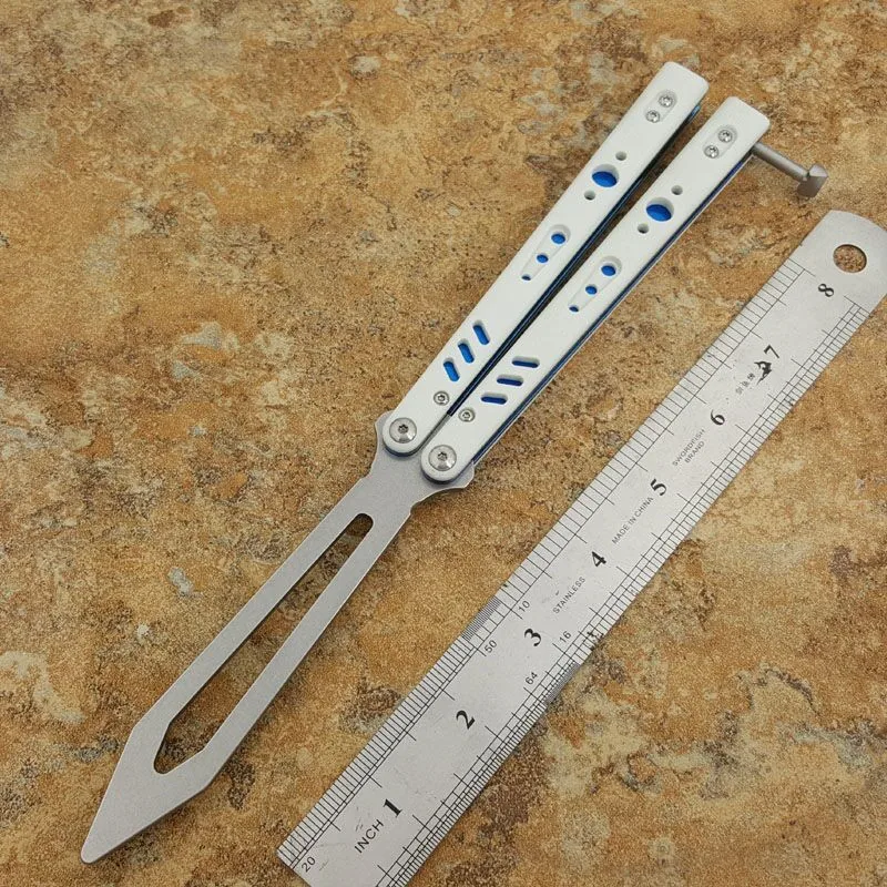 

BRS Replicant Butterfly Trainer Knife D2 Blade G10+Titanium lining Handle EDC Knife Outdoor Camping Hunting Folding Pocket Knife