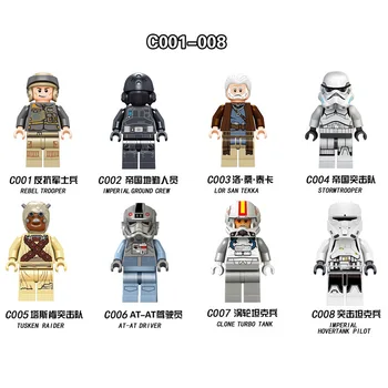 

8Pcs/Set Compatible LEGO Rebel Trooper Lor San Tekka Stormtrooper Building Blocks Minifigures Model Toys for Children Gift