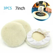 

3Pcs 7inch/180 MmCar Lambs Wool Bonnet Buffing Wheel Pad Buffer Polishing Polisher Pad For Electric Polishing Machine