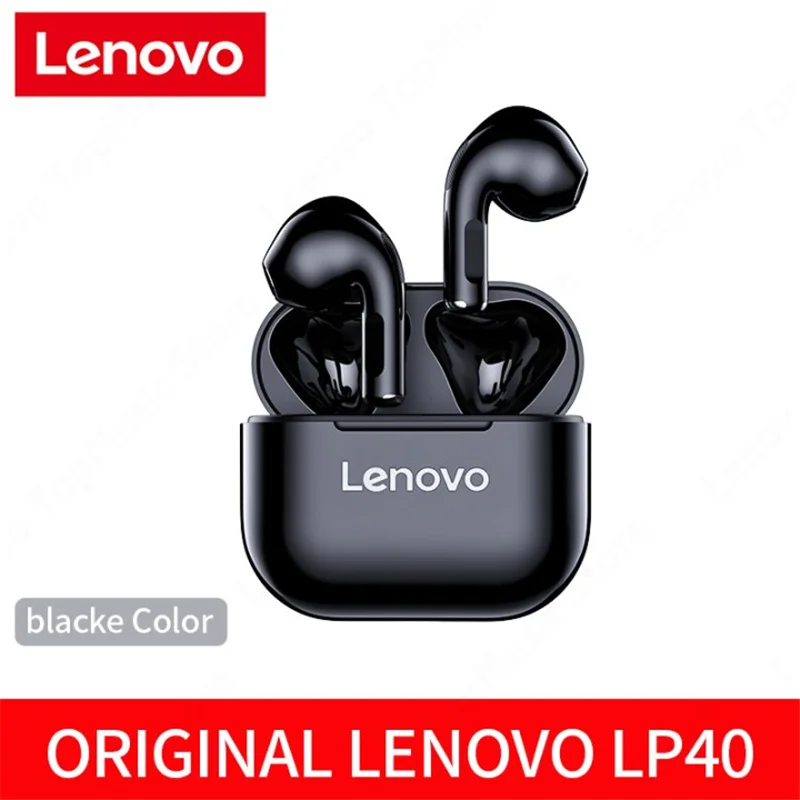 Lenovo LP40 TWS Wireless Bluetooth 5.0 Earphones Mini Headphones with Mic Touch Control Music Sports Waterproof Earbuds Headsets 