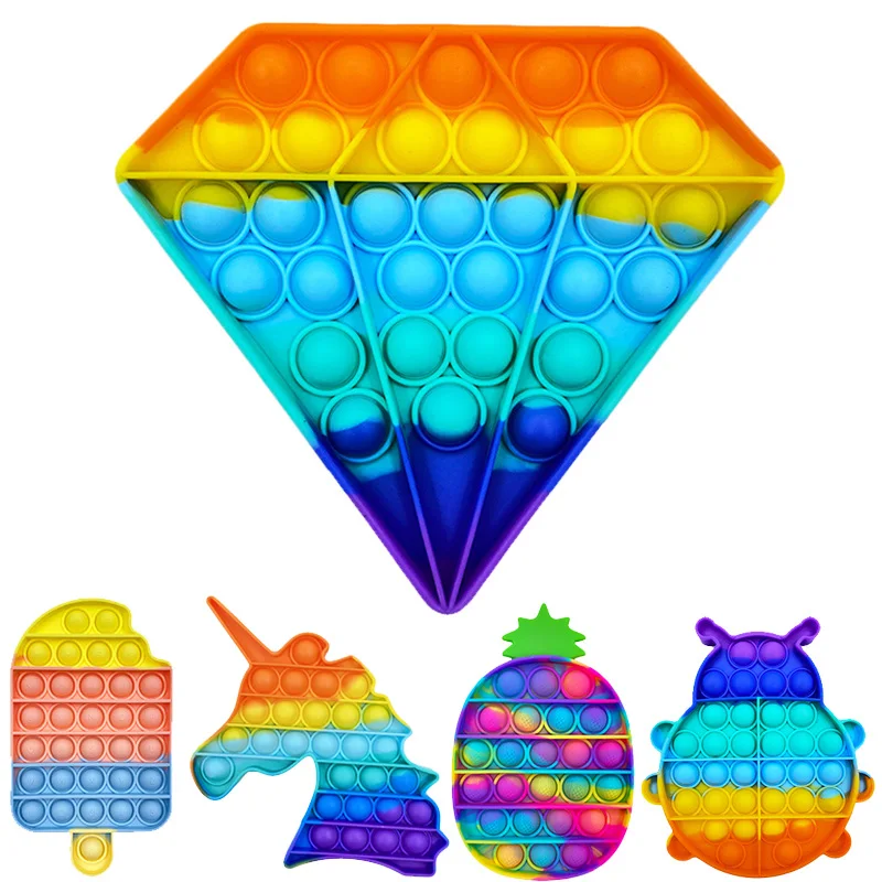 Juguete sensorial antiestrés para niños y adultos, juguete antiestrés para el autismo, con burbujas de empuje, divertido