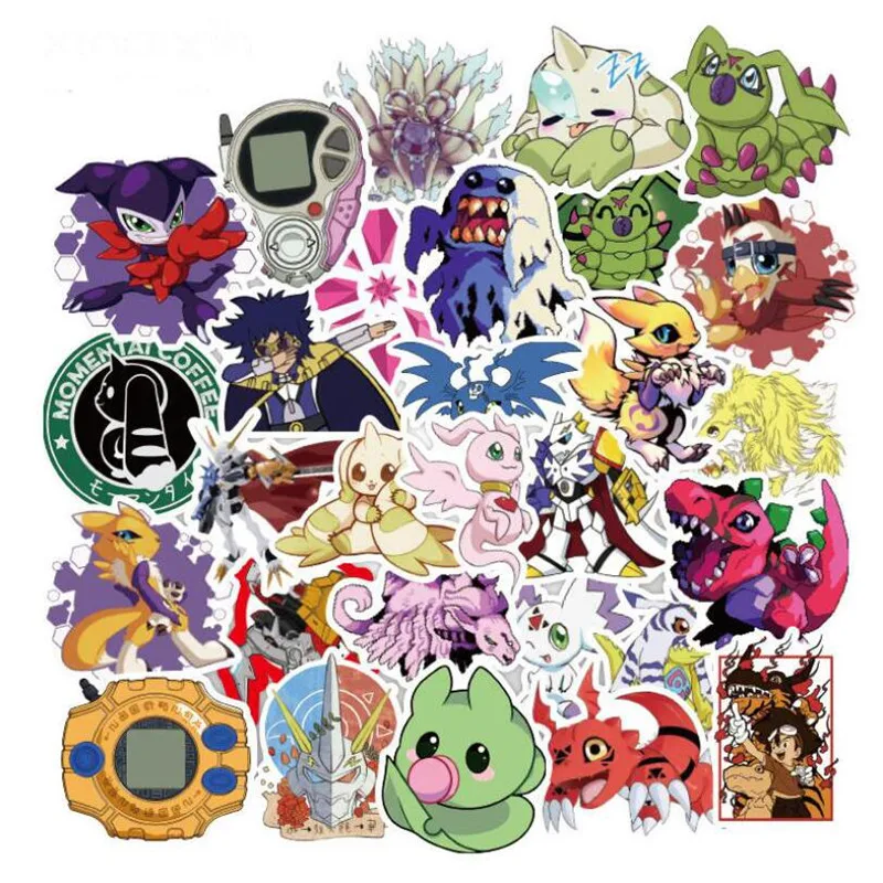 

10/30/50PCS digital cartoon pet animation graffiti luggage laptop guitar waterproof sticker children toy decoration wholesale