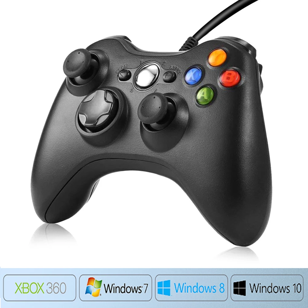 Gamepad For Xbox 360 Controller Wired Joystick For Windows 7 8 10 Microsoft Pc Controle X Box 360 Game Pad Support Steam Game Gamepads Aliexpress