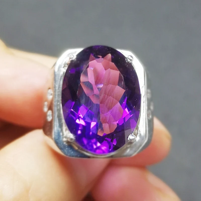 Details about Solid 925 Sterling Silver Natural Gemstone Amethyst Band Fine Ring Men Jewelry Details about Solid 925 Sterling Silver Natural Gemstone Amethyst Band Fine Ring Men Jewelry