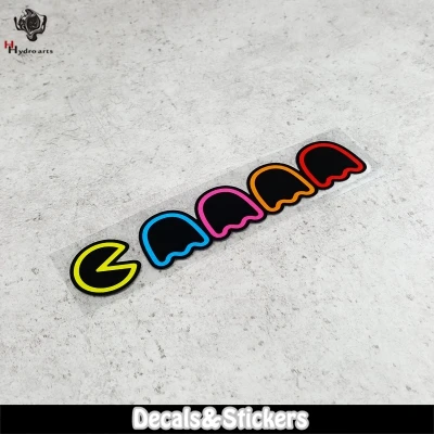16x3.2cm 1pc NO. L091 Pac-Man Игра красочные интересные 3M светоотражающие наклейки s MOTO GP автомобильные стеклянные наклейки водонепроницаемые наклейки гоночный мотоцикл - Название цвета: 16x3.2cm 1pc