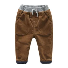 Вельветовые и вельветовые брюки для мальчиков; Сезон Зима; детская одежда для малышей