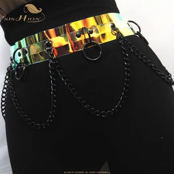 

2020 New Arrival Punk Belts VD1358 Black Silver Chain Belt for Women Ladies Dance corset belt