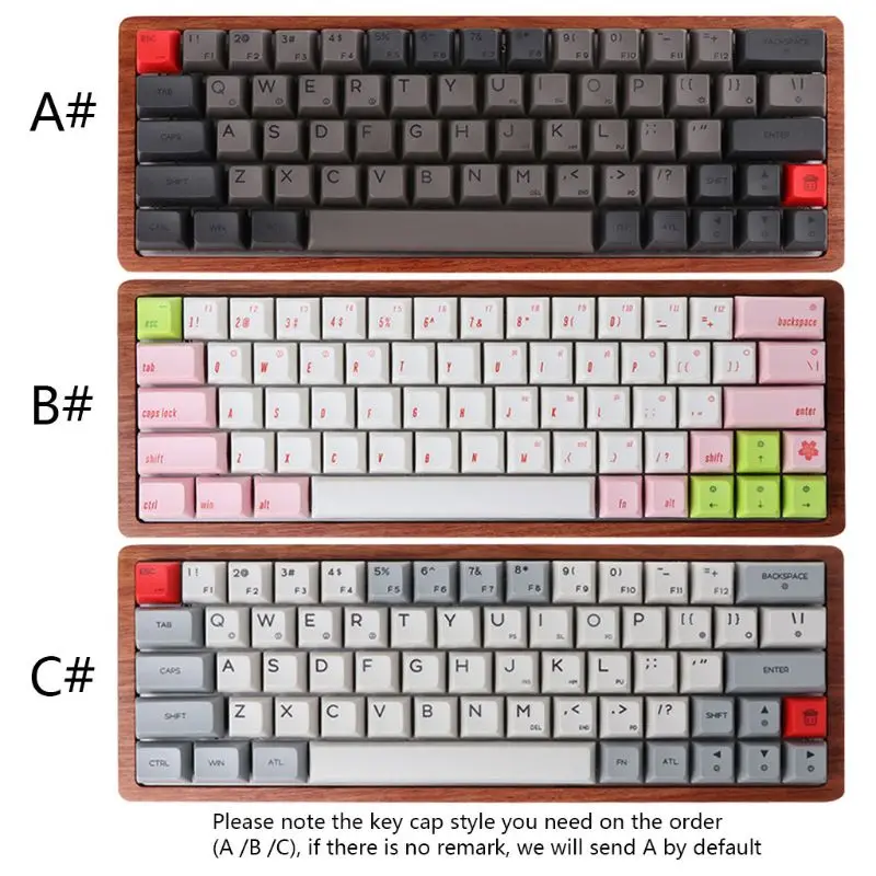 GK64 Механическая игровая клавиатура оптический Вишневый переключатель RGB светодиодный с подсветкой Проводная клавиатура Тепловая сублимационная клавиша Au29 19