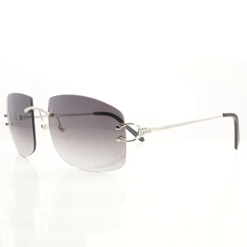 

Oversized Sunglasses Men Luxury Carter Sunglass Brand Vintage Sun Glasses Metal Rimless Shades Eyewear lentes de sol