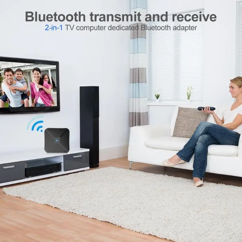 2 в 1 Bluetooth приемник передатчик ТВ компьютер BT4.2 беспроводной аудио адаптер Рабочий диапазон более 10 метров