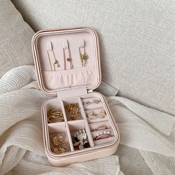

Jewelry Display Box Storage Jewelry Box Jewelry Storage Box Multi-Functional Durable Lightweight PU Accessories Easy To Take
