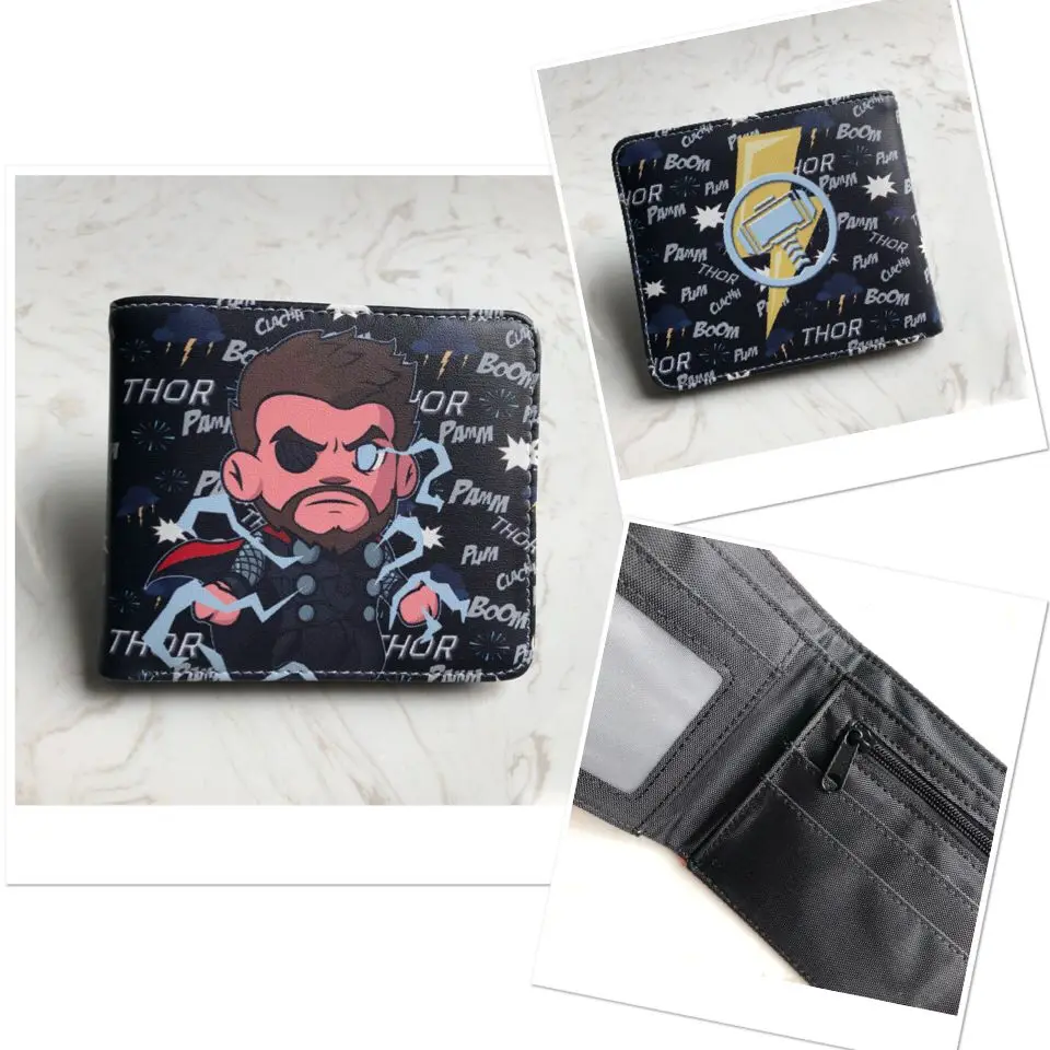 The Avengers A Аниме Мстители Dragon Ball Death Note Тоторо Пикачу Fortnight Сказочный хвост BTS подарки полный цвет кошелек плюшевый Кошелек - Цвет: The Avengers A