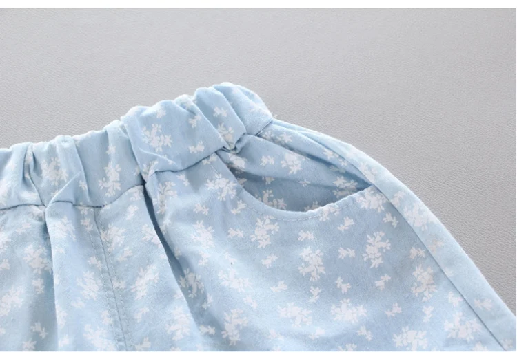 短裤两件套_女童夏装童装新款中小童圆领短袖碎花短裤一件代发---阿里巴巴_10