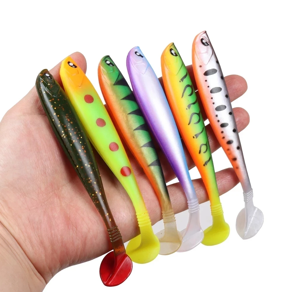 3pcs/lot Soft Fishing Lure 13/9.5cm 10/4.5g Silicone Bait Shad Worms Bass  Pike Minnow Swimbait Rubber Fish Lure High Quality